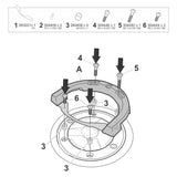 Fijacion Bolsa Deposito Click System Aprilia/Benelli /Benda/Ducati/Malaguti/Mv Augusta/Triumph/Um